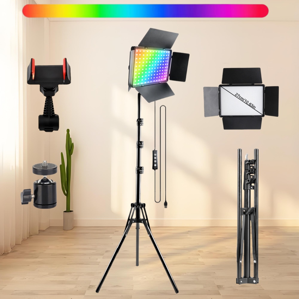 Led Light Panel Stream - Kit Lampu Panel LED RGB 10