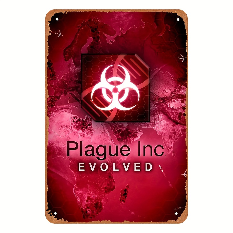 Video Gaming & Esports Usd Acc - Papan Logam Bergaya Vintage Plague Inc
