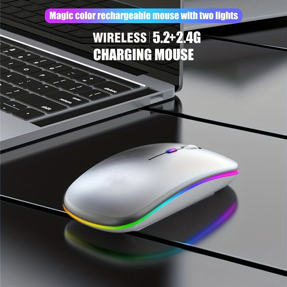 Mouse Nirkabel RGB Isi Ulang U - Esports Gaming Mice ulasan dan harga
